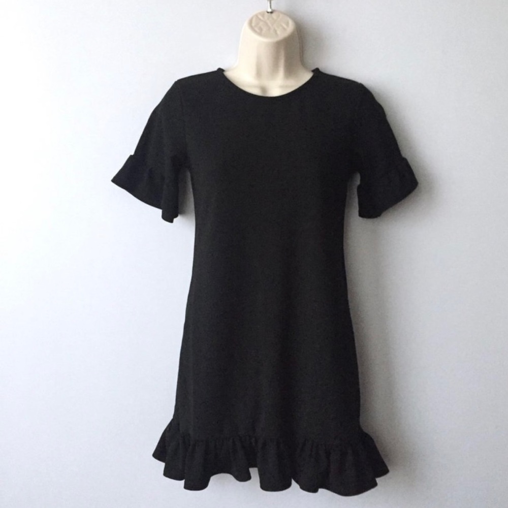 MISGUIDED Black Ruffle Mini Dress - Picture 4 of 5